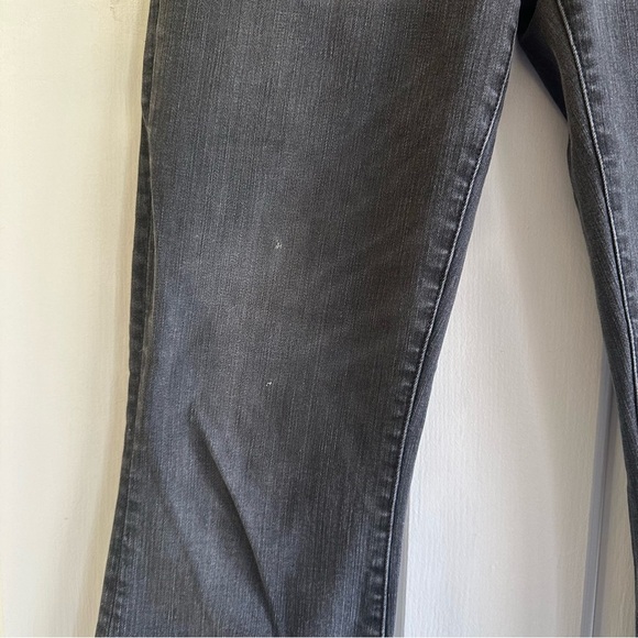 Madewell Cali Demi Boot Black Denim Bootcut Ankle Jeans Bayland Wash Raw Hem 27 - Picture 7 of 8